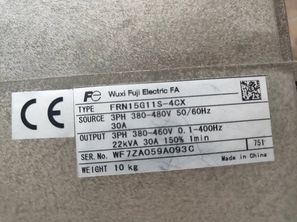 Inversor de frecuencia Fuji Electric Frenic 5000G11 / FRN15G11S-4CX, 15 kW, 380–480 V, 3 fases, 400 Hz