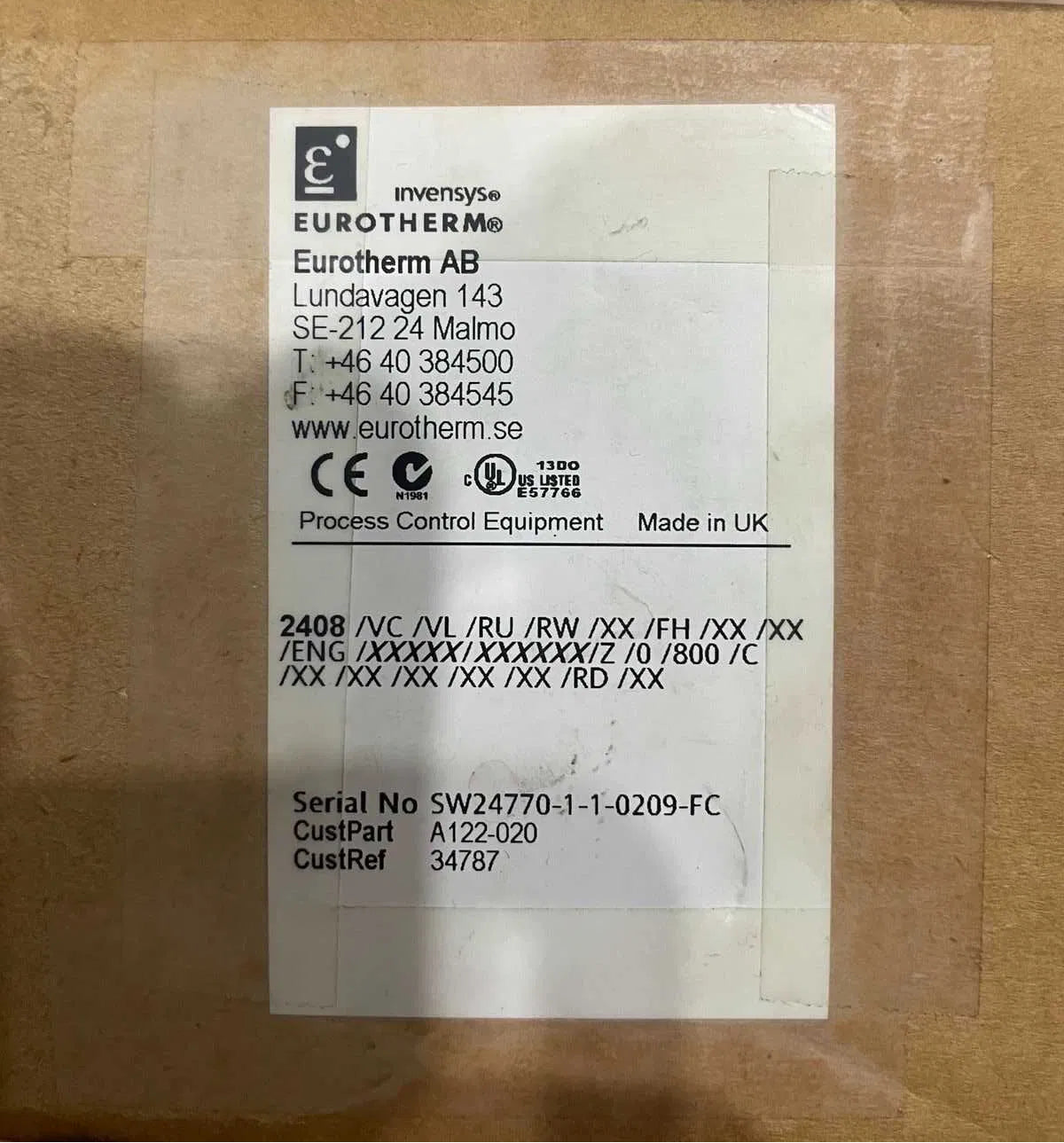 Controlador de temperatura de proceso Eurotherm 2408 E-PULS | PAAB Suecia | 24–240 V CA