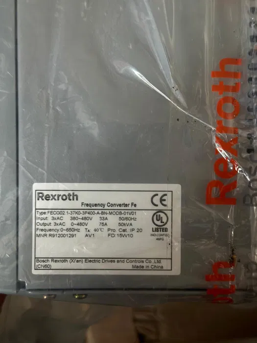 Rexroth FECG02.1-37K0-3P400-A-BN-MOB-D1V01 Frequency Converter 37kW 380–480V 50kVA