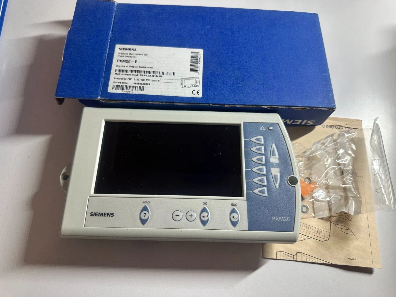 Siemens PXM20-E FW 2.20.420 Control Panel