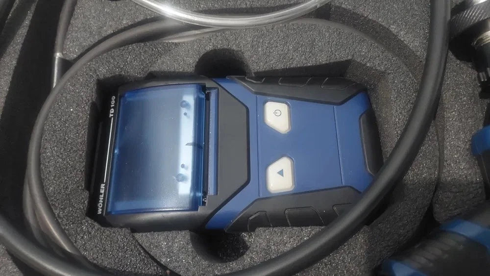 Wöhler A 550 Rauchgasanalysator-Set | O₂ CO-Verbrennungsanalyse | DM 602 + TD 100 Drucker