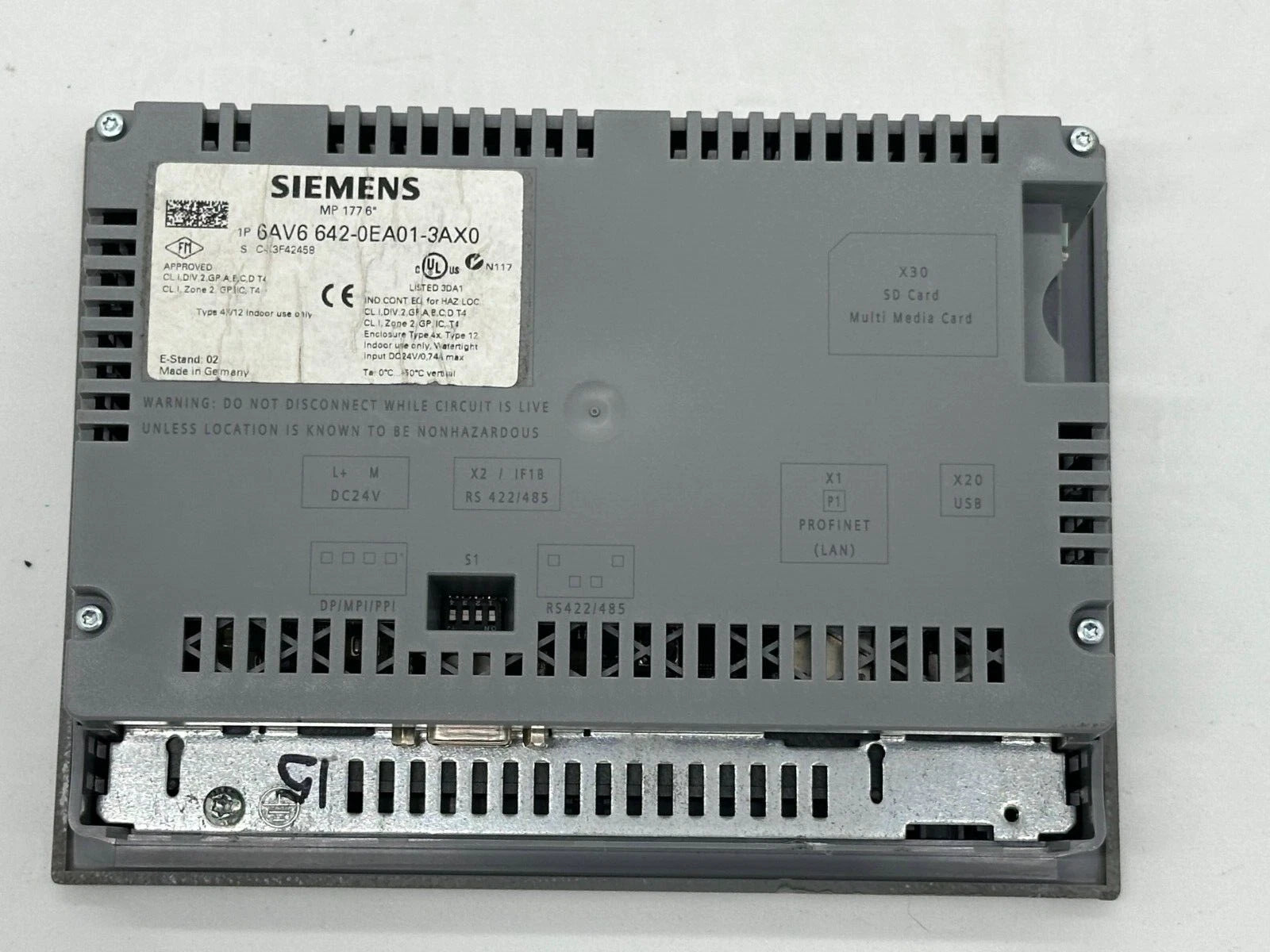 Siemens SIMATIC Multi Panel MP 177 6" Touch 6AV6642-0EA01-3AX0