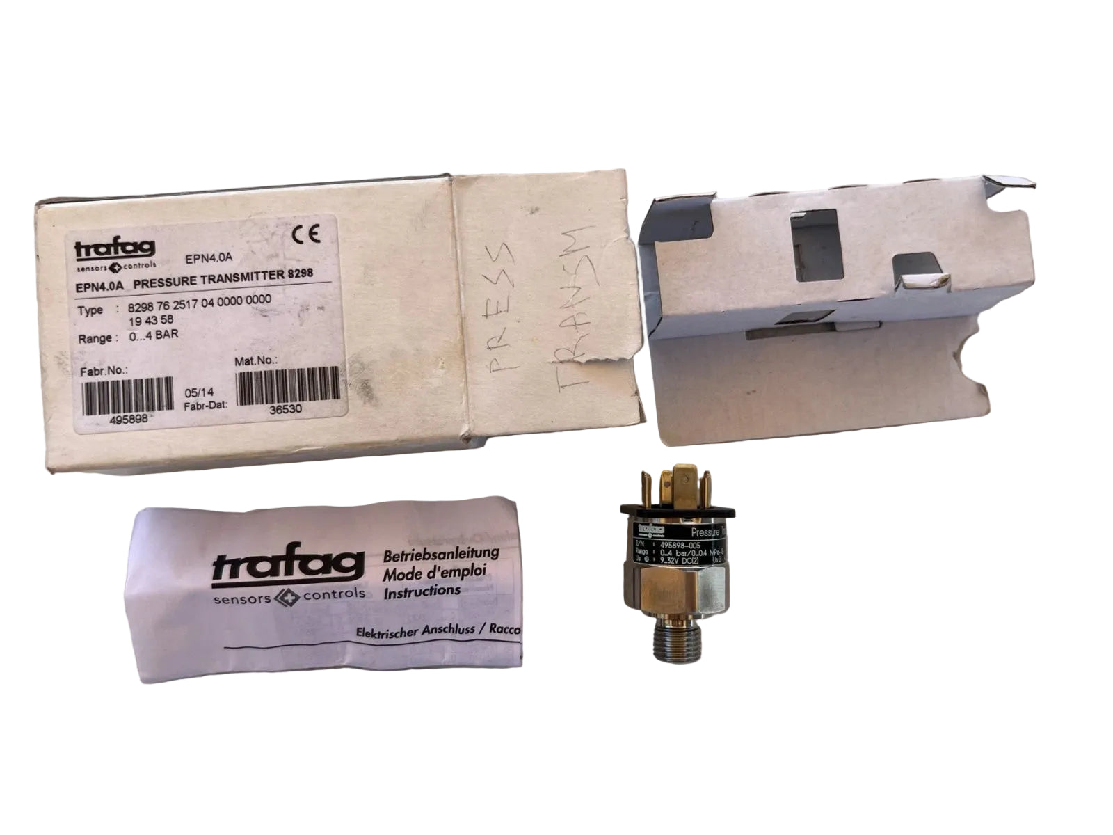 TRAFAG EPN4.0A 8298.76.2517 Drucktransmitter 0…4 bar 9…32 V DC