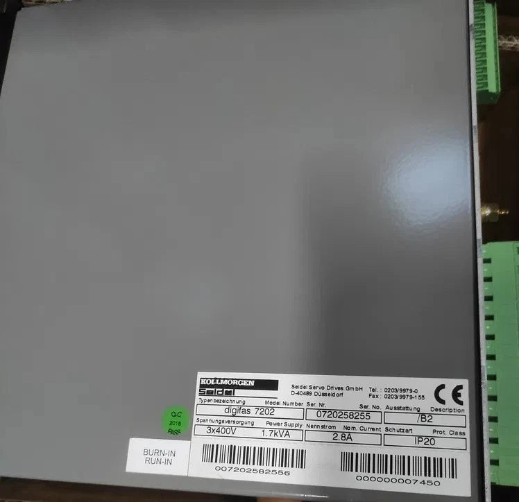 Kollmorgen Seidel digifas 7202 Servo Drive – 3x400V, 1.7kVA, 2.8A, IP20