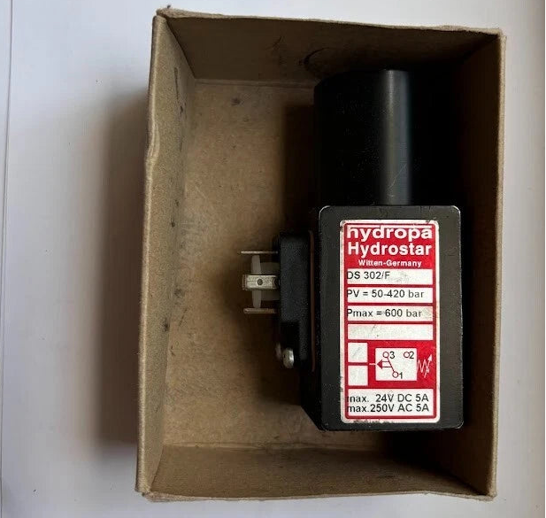 Presostato Hydropa Hydrastar DS 302/F | 50–420 bar | Pmáx. 600 bar
