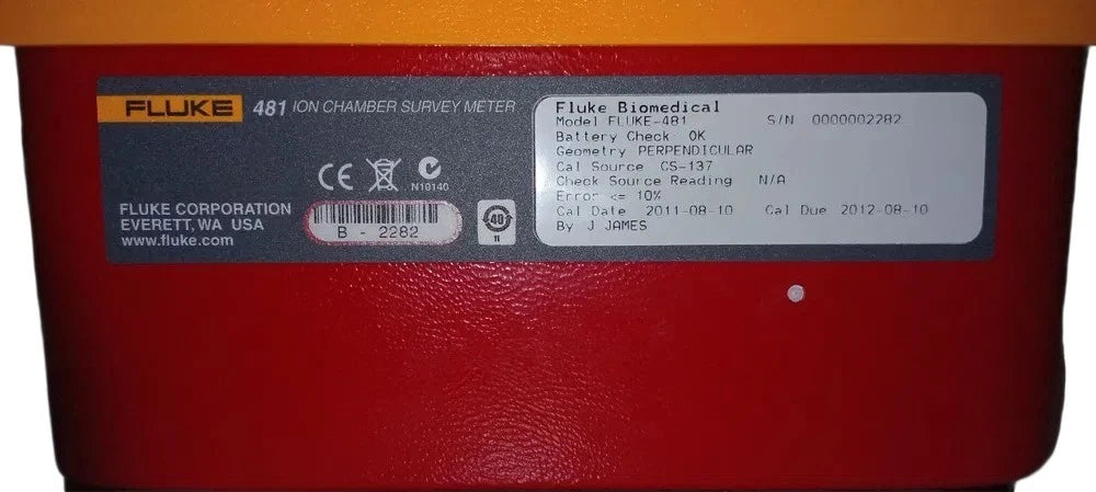 Fluke 481 Ion Chamber Survey Meter | Professional Radiation Measurement Device