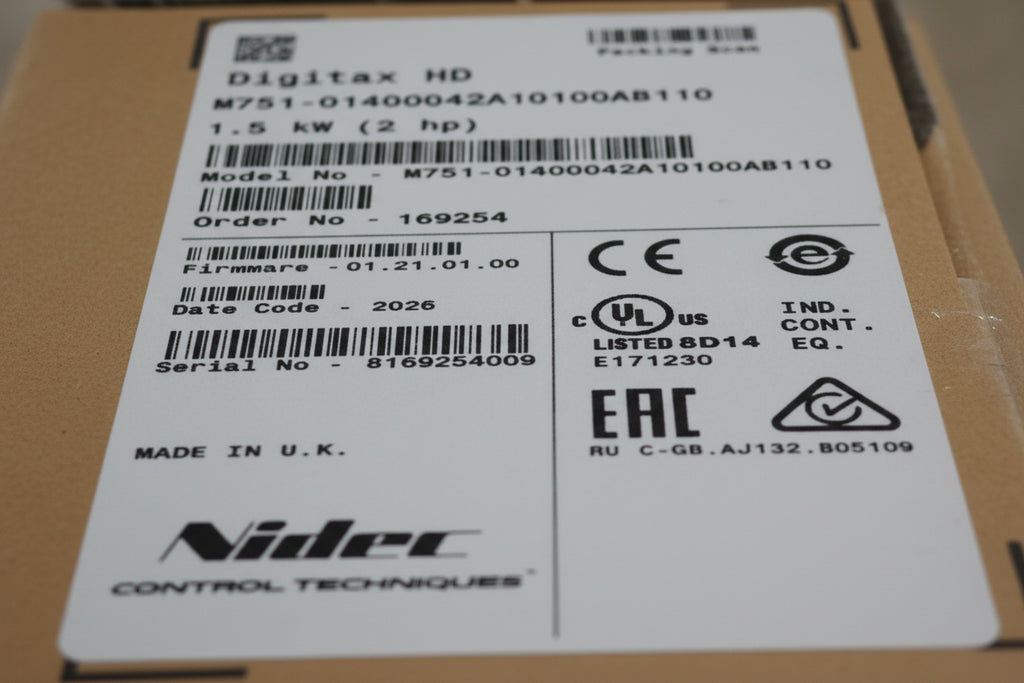 Control Techniques Digitax HD M751-01400042A10100AB110 – 1.5kW Servo Drive