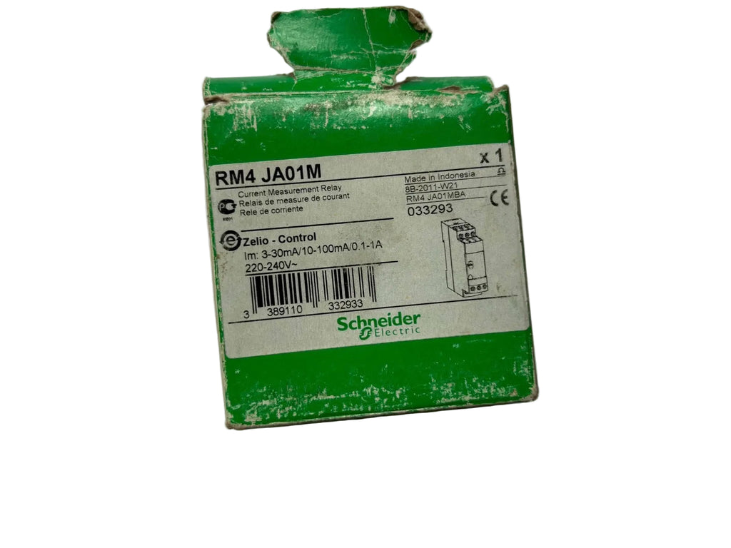 Schneider Electric RM4 JA01M Current Measurement Relay 3..1000 mA - 220..240 V AC – Zelio Control