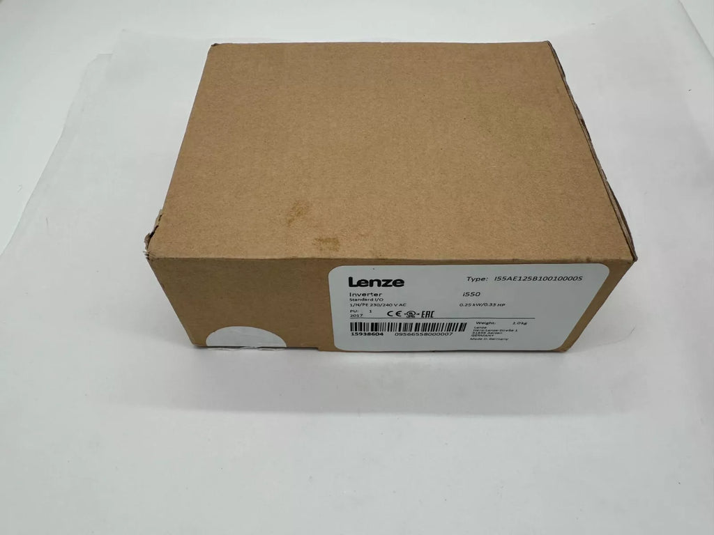 Lenze i550 Frequency Inverter I55AE125B10010000S – 0.25 kW / 0.33 HP, 1-Phase 230–240 V AC VFD