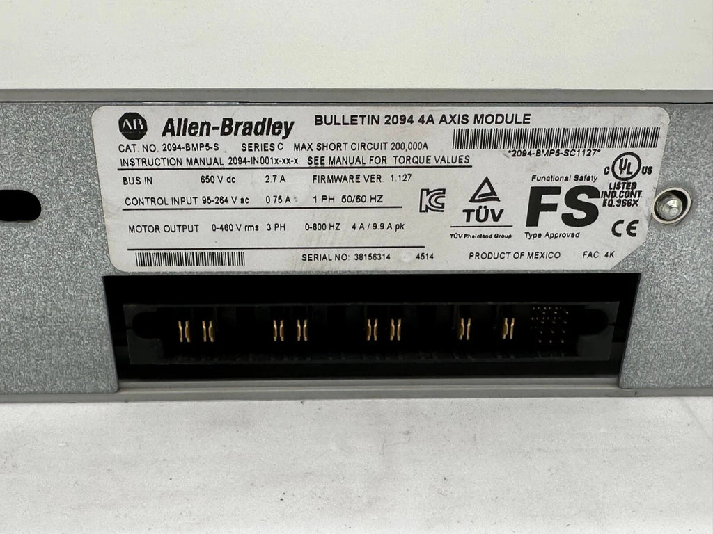 Servoaccionamiento Allen‑Bradley Kinetix 6000 2094-BMP5-S Serie C | 400/460 V | Módulo de eje de 4 A