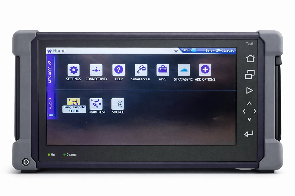 VIAVI MTS-4000 V2 Fiber Optic Test Platform | E4126B-APC OTDR | 1310/1550 nm | Calibrated