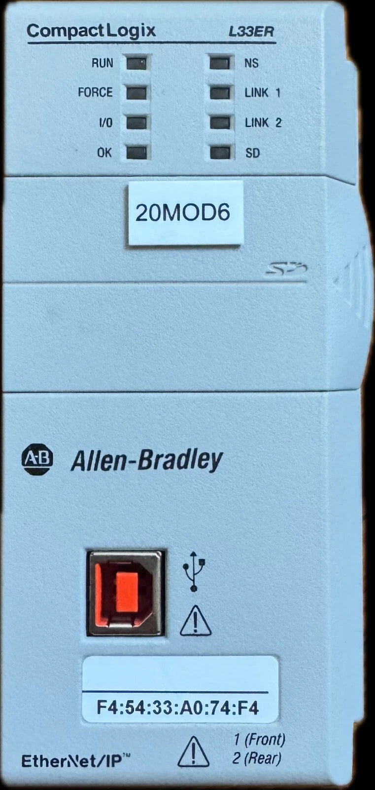 Controlador PLC Allen-Bradley CompactLogix 1769-L33ER Ser.A, EtherNet/IP, 2 MB de memoria