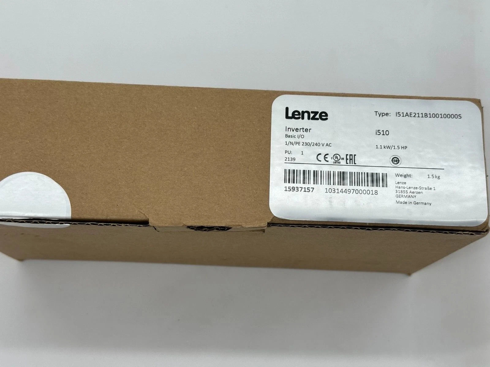 Lenze i510 Frequency Inverter 1.1 kW 230V AC | Type 151AE211B10010000S | VFD Drive