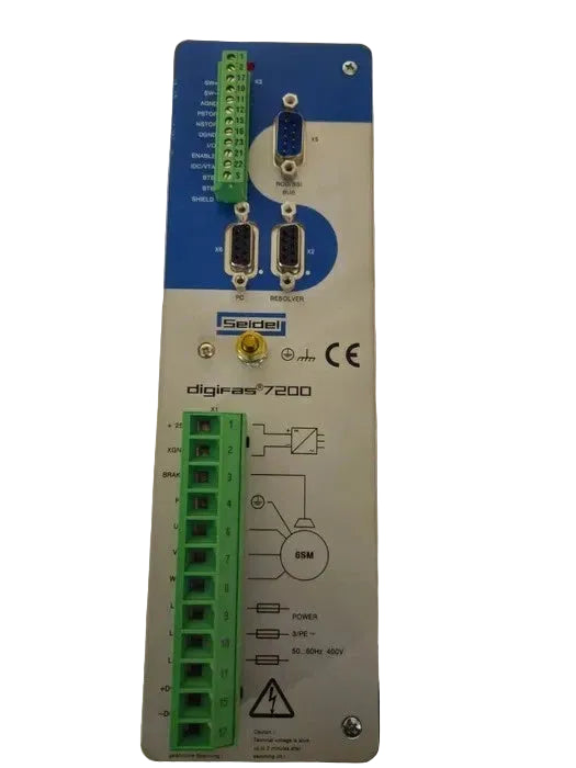 Kollmorgen Seidel digifas 7204 Servo Drive – 3x400V, 2.5kVA, 4.2A, IP20 /B2