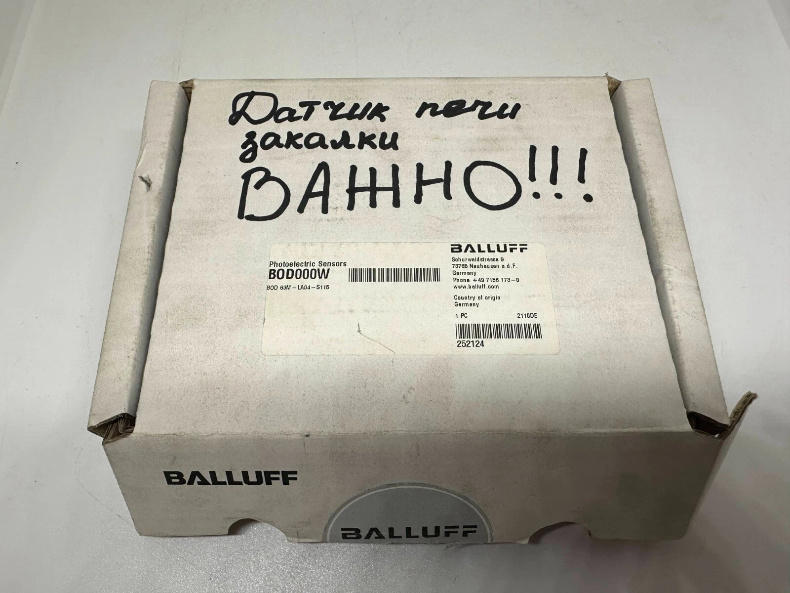 Sensores fotoeléctricos Balluff BOD000W BOD 63M-LA04-S115