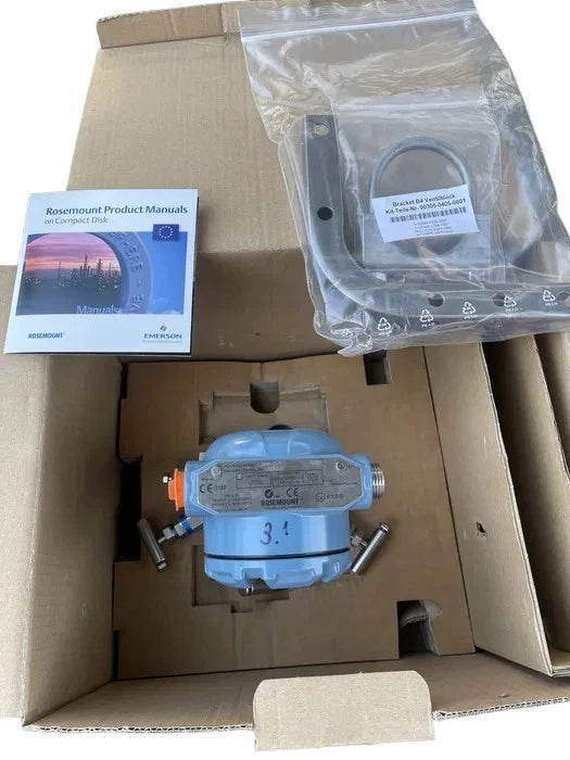 Rosemount 3051S1CD1A2E12A2AB4E1Q4 Intelligenter Drucktransmitter 2000 PSI / 138 bar + Gehäuse 300S2AAE1 + C305121124-0000, Ex d IIC, HART / FOUNDATION Feldbus