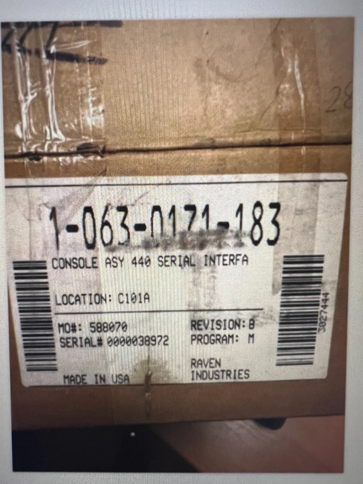 Raven Rev.B 063-0171-183 SCS 440 Spray Control Console 3 Boom Control
