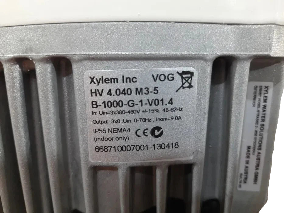 Xylem HydrovarHV 4.040 M3-5 B-1000-G-1-V01.4 – Variable Frequency Drive (VFD) for Pump Control – 3x380-460V – IP55