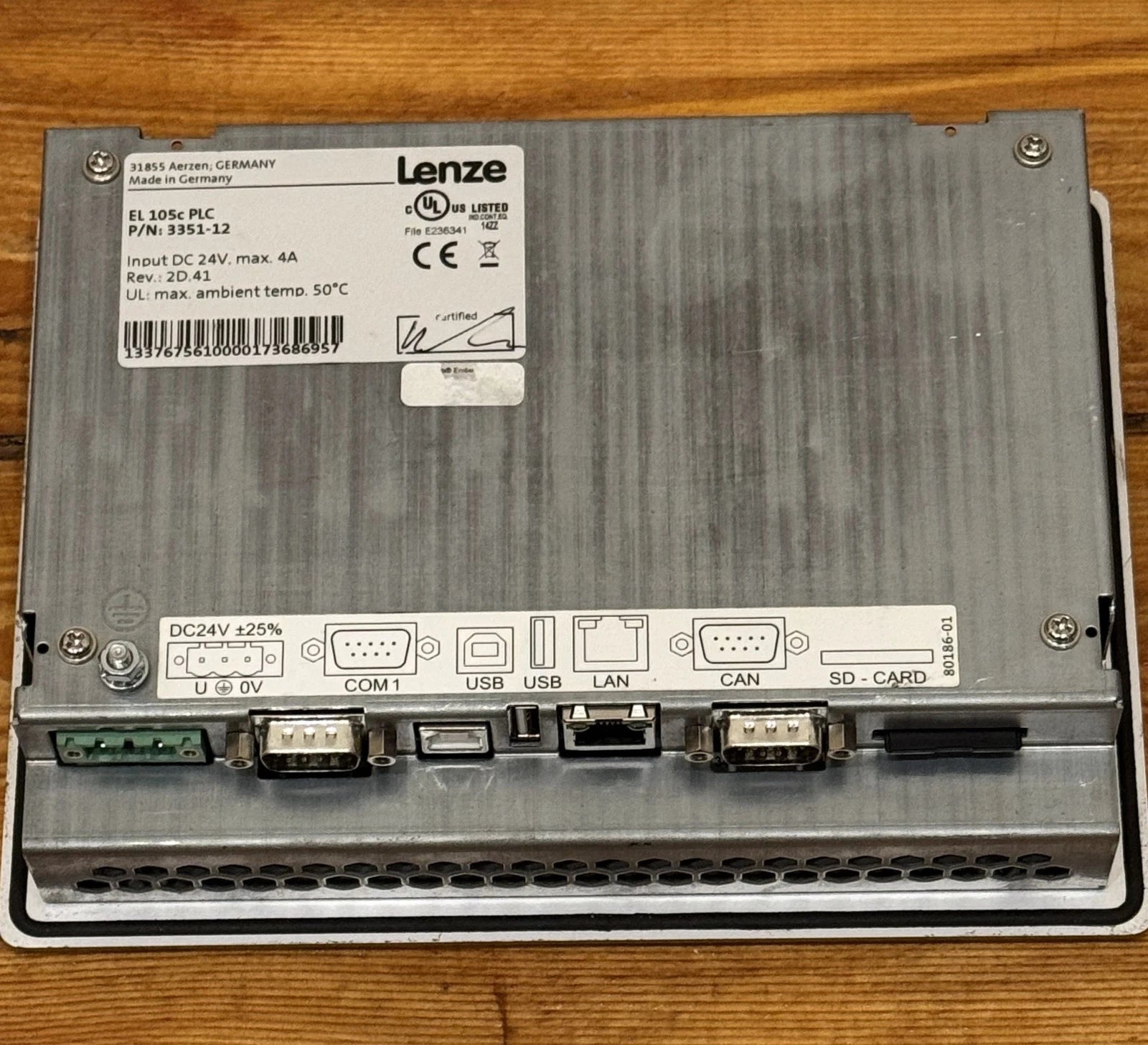 Lenze EL 105c PLC HMI Operator Panel, 24 V DC, Windows CE, Ethernet USB CAN (P/N 3351-12)