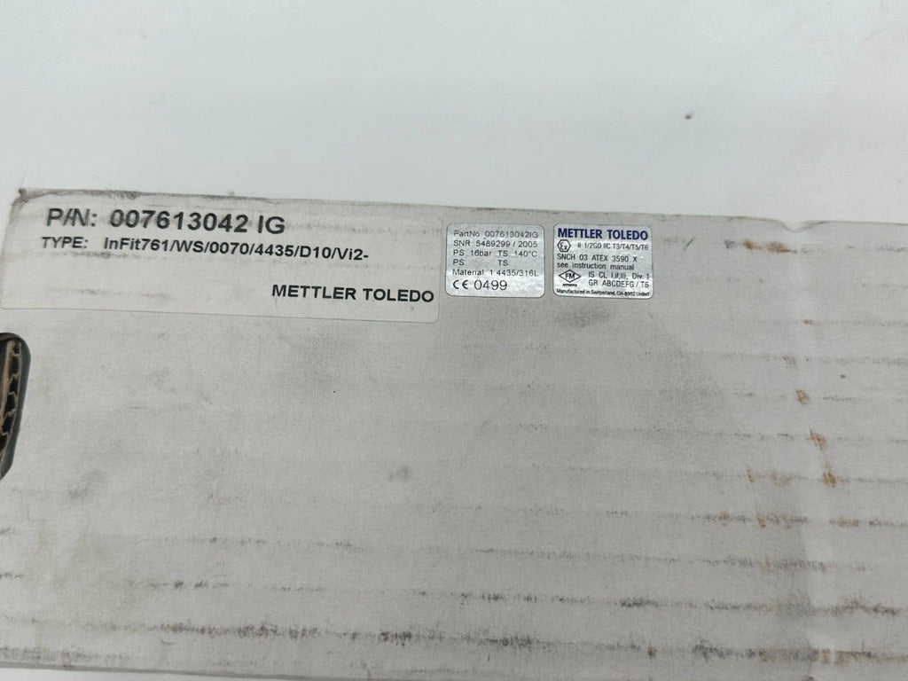 Mettler Toledo InFit 761 Einsteckgehäuse – Sensorhalter aus Edelstahl für die Prozessanalytik (P/N 007613042 IG)