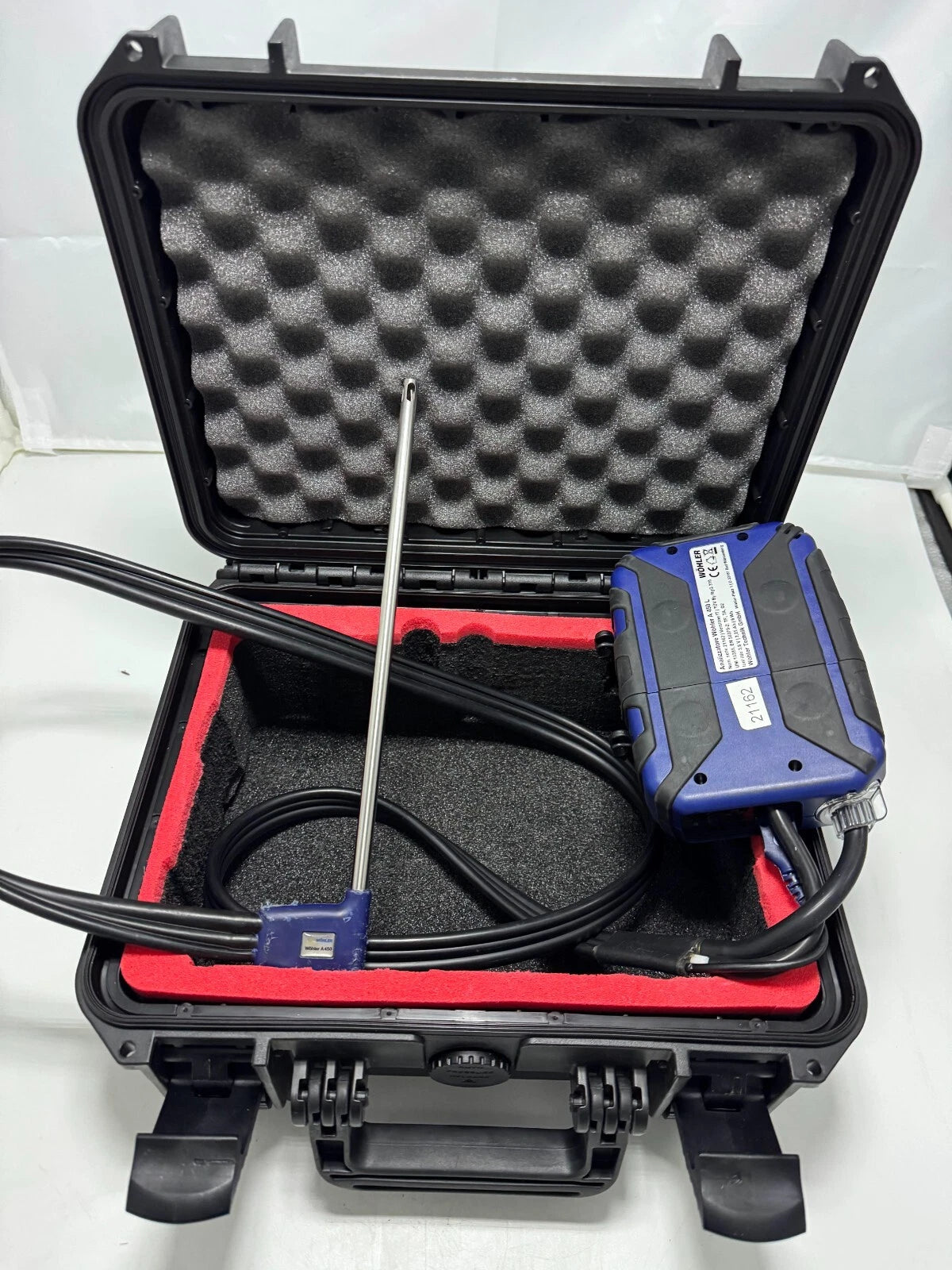 Wöhler A 450 Flue Gas Analyzer – Combustion & Emissions Tester (O₂, CO, CO₂, Temp, Draft)