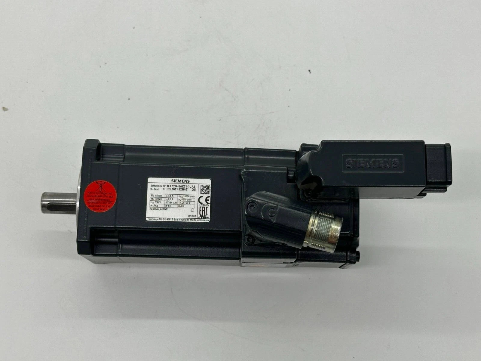 Siemens SIMOTICS 1P 1FK7034-5AK71-1UA3 Servomotor 330V IP64 Resolver