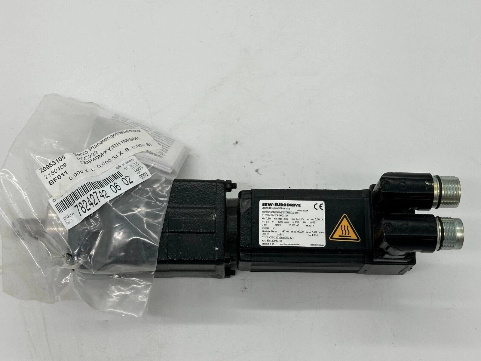 SEW-EURODRIVE PSC222 CMP40M/KY/RH1M/SM1 Servo-Planetengetriebemotor i=21,00 IP65 400V