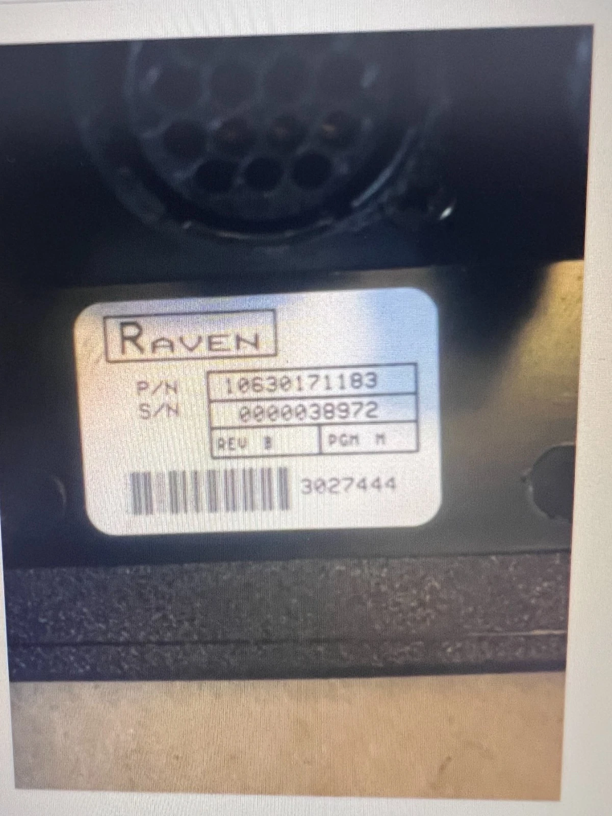 Raven Rev.B 063-0171-183 SCS 440 Spray Control Console 3 Boom Control