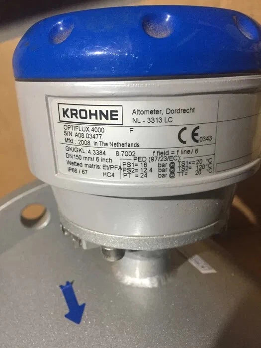 KROHNE OPTIFLUX 4000 F DN150 PN16 Magnetic Flowmeter IP67