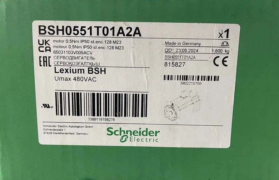 Schneider Electric BSH0551T01A2A Lexium BSH Servomotor – 0,5 Nm, 480 V AC, IP50
