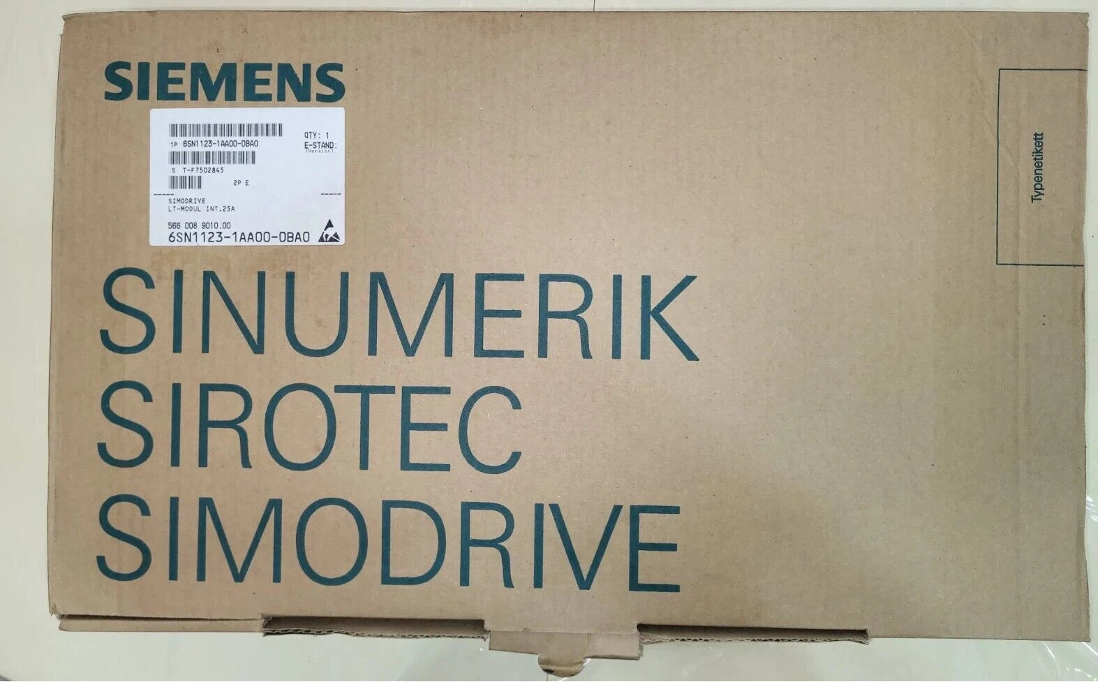 Siemens SIMODRIVE LT-Module 25A 6SN1123-1AA00-0BA0 Ver. A  SINUMERIK
