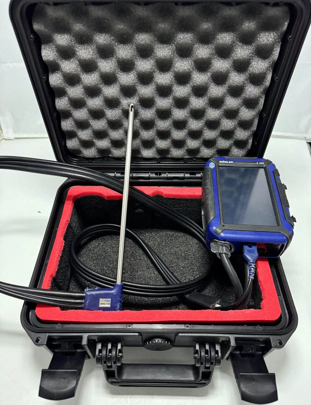 Wöhler A 450 Rauchgasanalysator – Verbrennungs- und Emissionstester (O₂, CO, CO₂, Temperatur, Zug)
