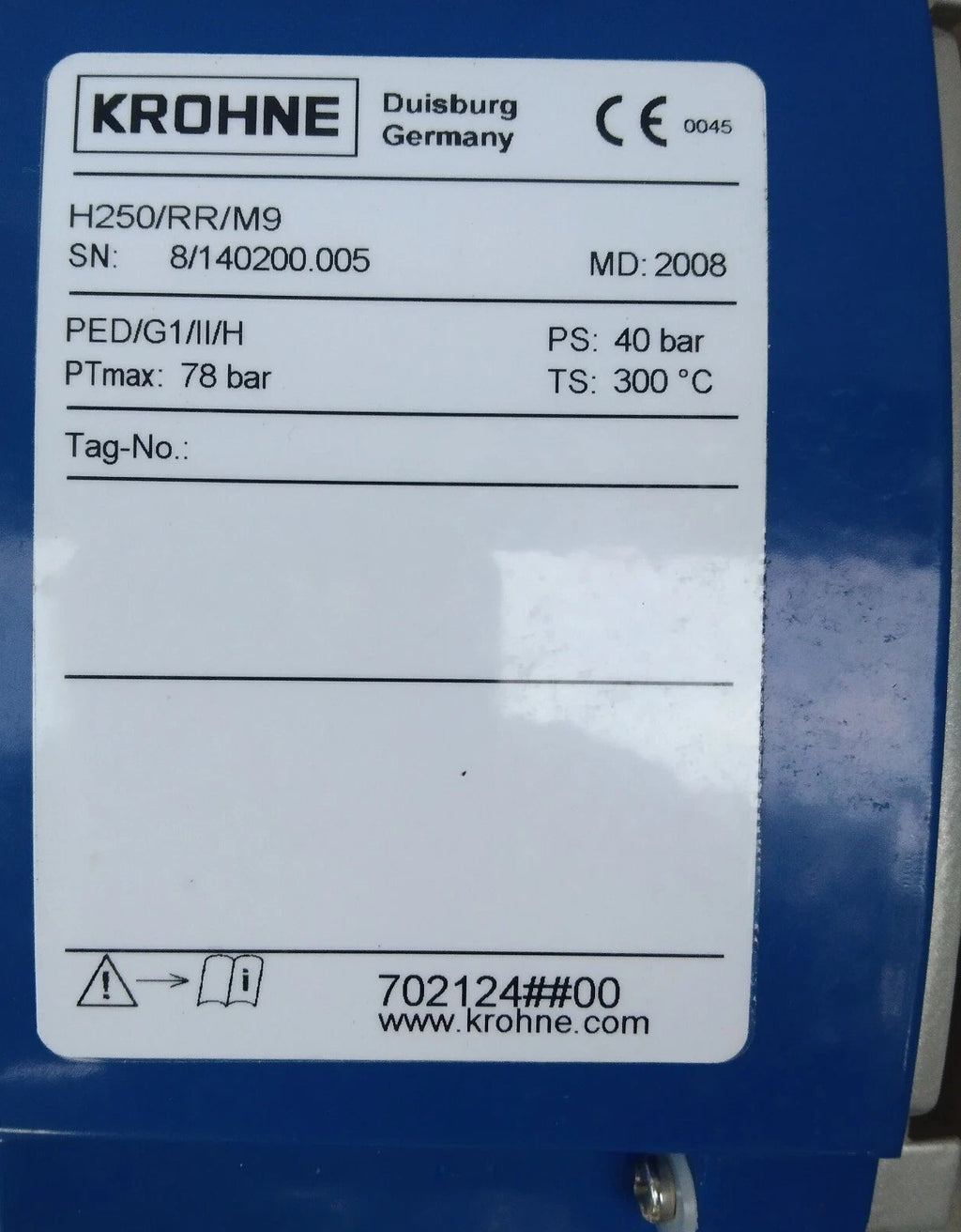 KROHNE H250/RR/M9 DN50 Variable Area Flowmeter (Rotameter)