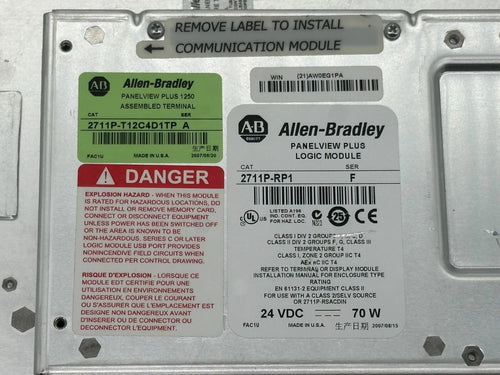 Interfaz hombre-máquina Allen-Bradley PanelView Plus 1250 2711P-RDT12TP Serie C