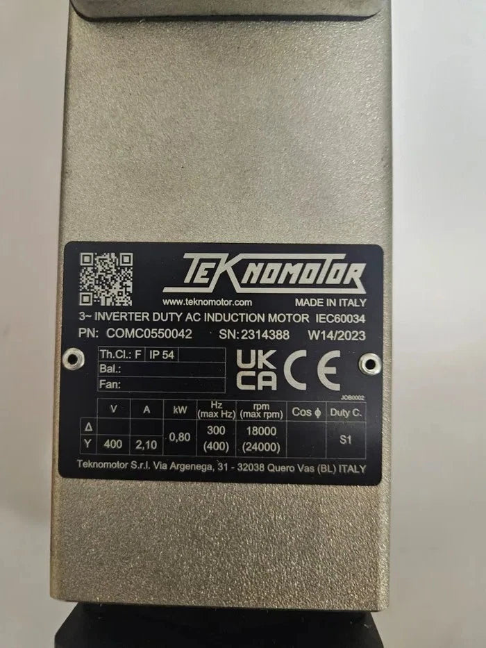 Teknomotor COMC0550042 0,8 kW Inverter-Wechselstrom-Induktionsmotor – 400 V, 18.000 U/min, IP54