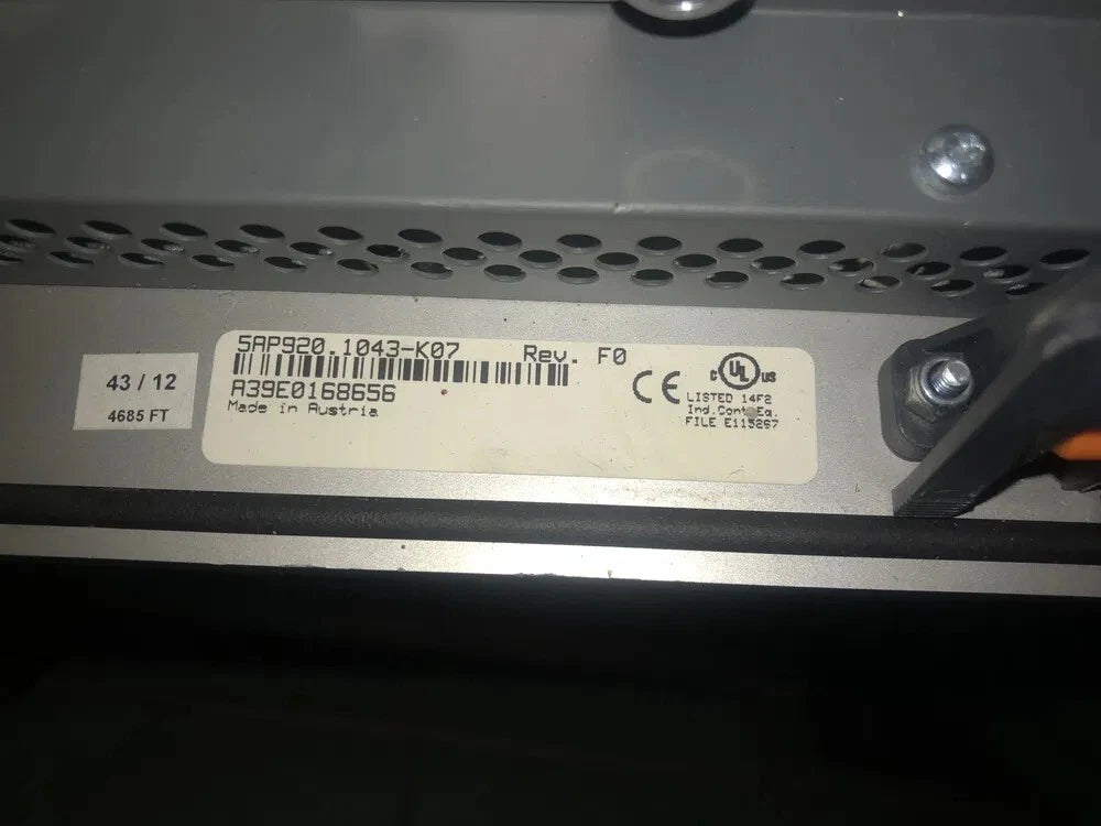 B&R / SINGULUS Automation Panel 900 – 5AP920.1043-K07 – 24V DC Industrial HMI