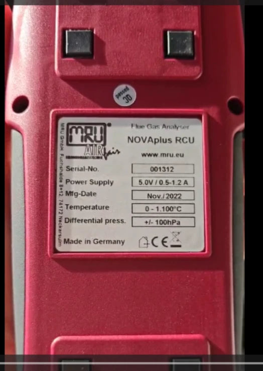 MRU NOVAplus RCU Flue Gas Analyzer + NOVAplus Base Unit | 0–1100°C | ±100 hPa