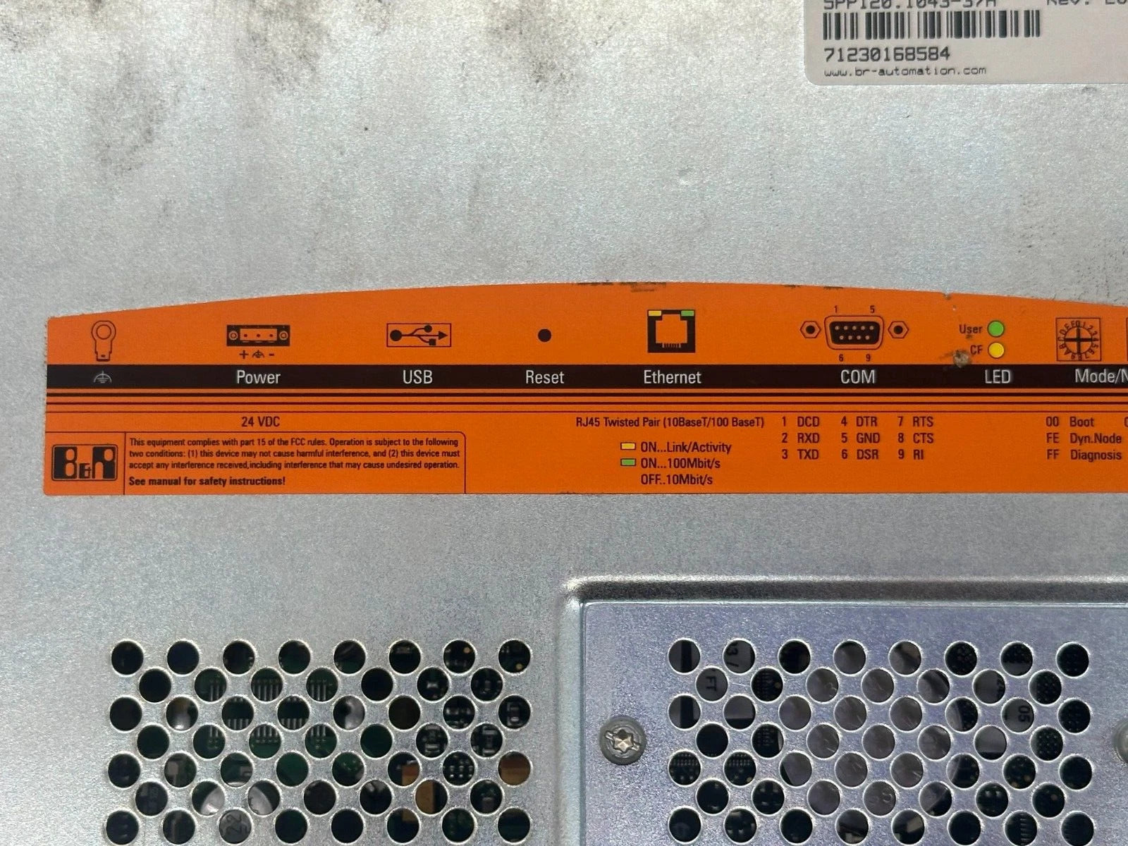 B&R PowerPanel 5 5PP120.1043-37A Panel táctil HMI industrial, Ethernet, USB, COM, 24 VCC