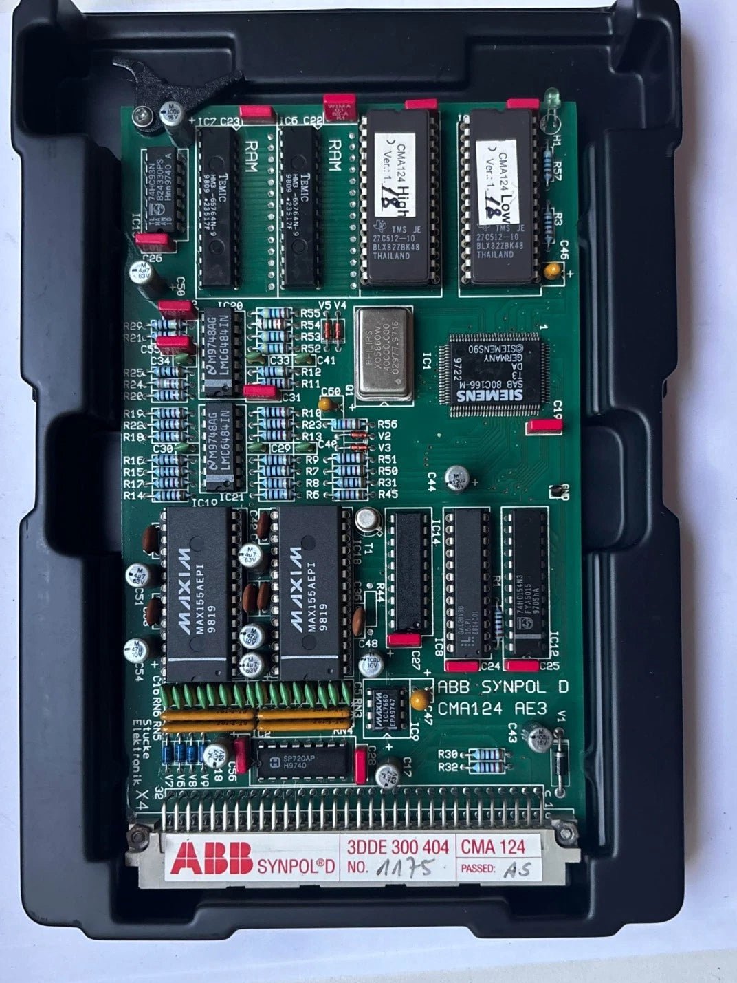 ABB SYNPOL D CMA124 AE3 Control Board 3DDE300404 – Industrial Generator Synchronizing Module