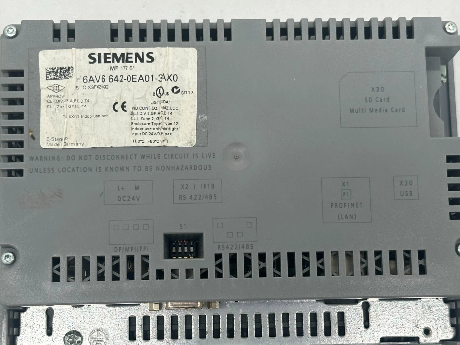 Siemens SIMATIC Multi Panel MP 177 6" Touch (6AV6642-0EA01-3AX0)