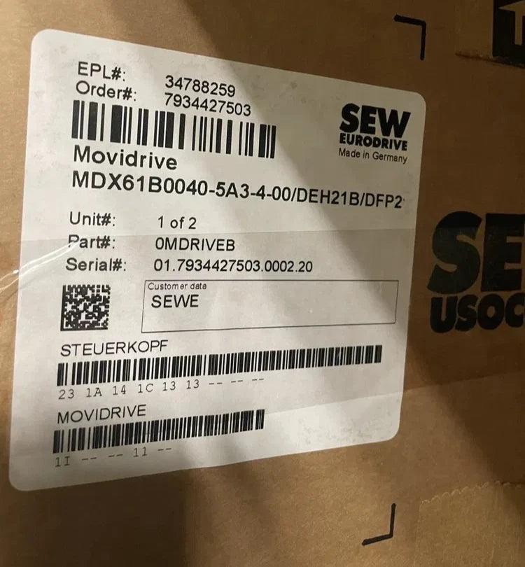 SEW MOVIDRIVE B MDX61B0040-5A3-4-00 + DEH21B + DFP21B | 400 V Frequency Inverter | SEW