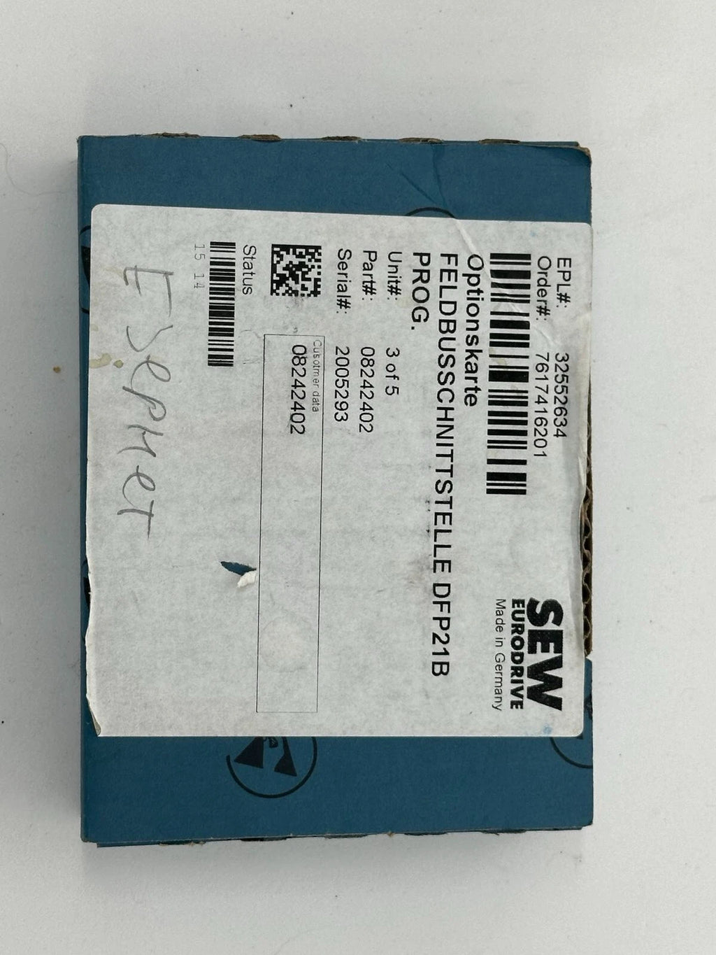 SEW-EURODRIVE DFE33B Ethernet/IP Communication Module for SEW Drives ...