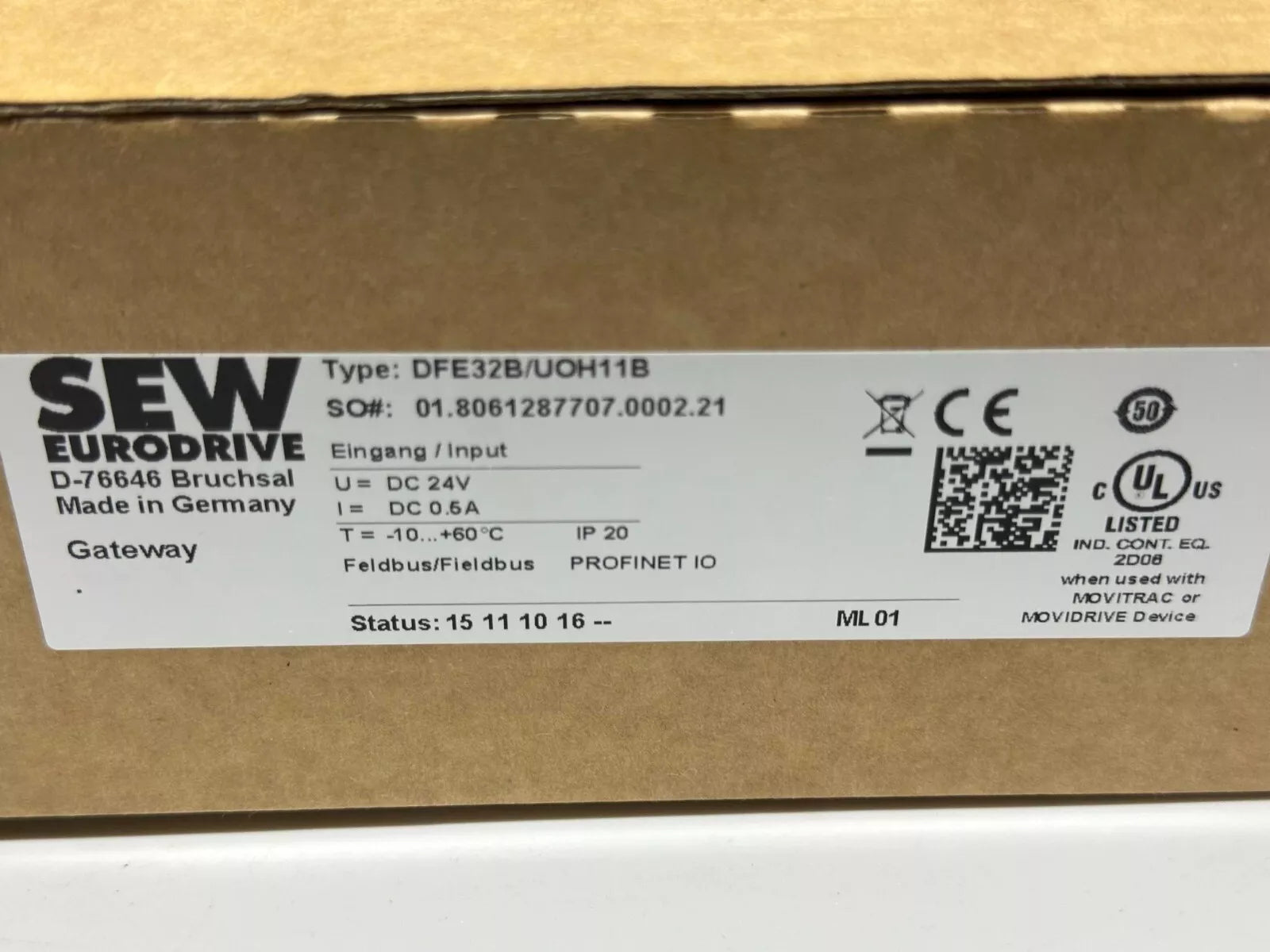 SEW-EURODRIVE DFE32B/UOH11B PROFINET IO Gateway – Fieldbus Interface