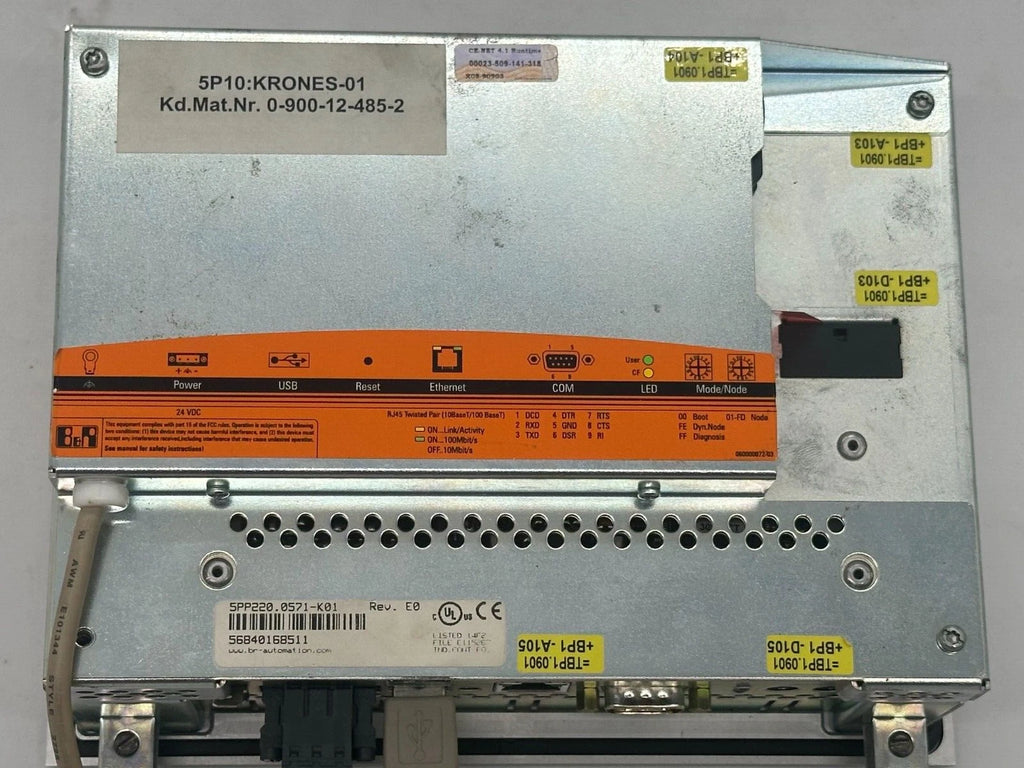 B&R PowerPanel 5 5PP220.0571-K01 Panel táctil HMI industrial, Ethernet, USB, COM, 24 VCC – Versión Krones