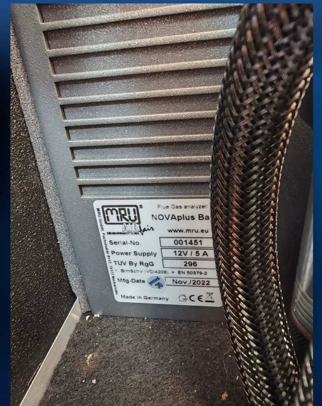 MRU NOVAplus RCU Flue Gas Analyzer + NOVAplus Base Unit | 0–1100°C | ±100 hPa