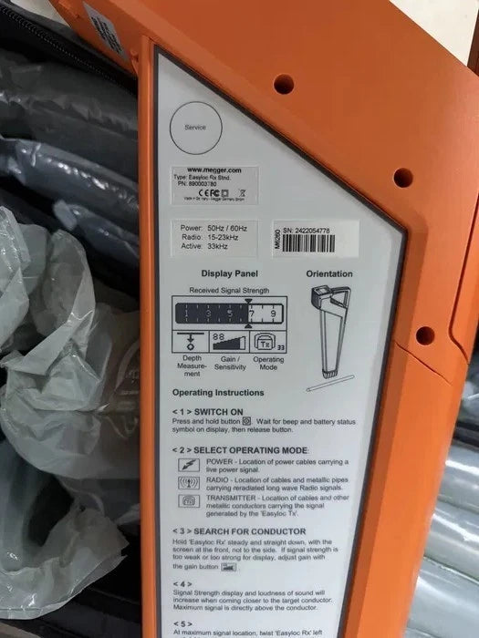 Megger Easyloc Tx Rx Cable & Pipe Locator Set 33 kHz Utility Locator