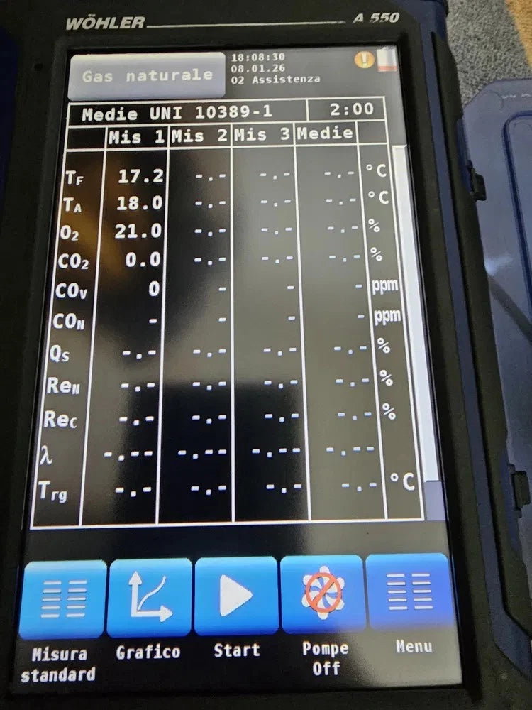 Wöhler A 550 Rauchgasanalysegerät | O₂ CO H₂ Verbrennungsanalyse | Mehrstoff-HLK-Tester