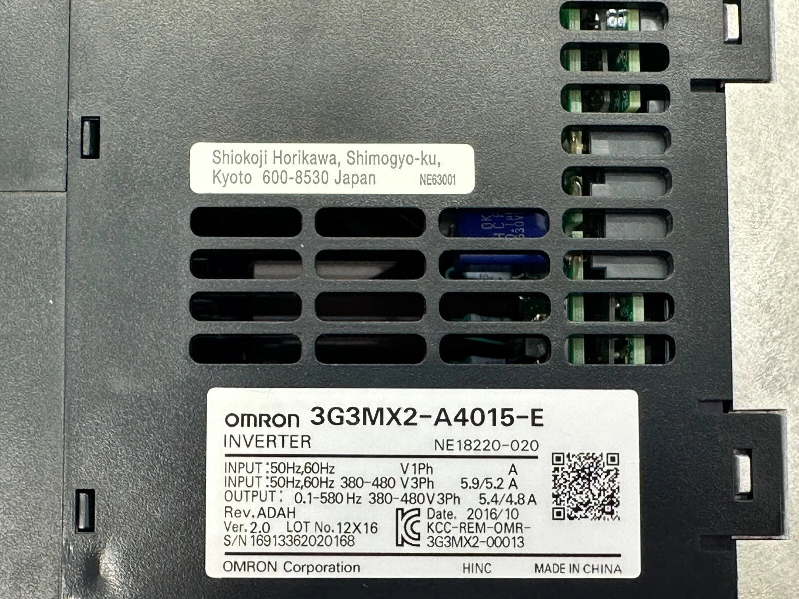 Omron 3G3MX2-A4015-E MX2 Inverter | 1.5 kW | 400 V 3-Phase Variable Frequency Drive