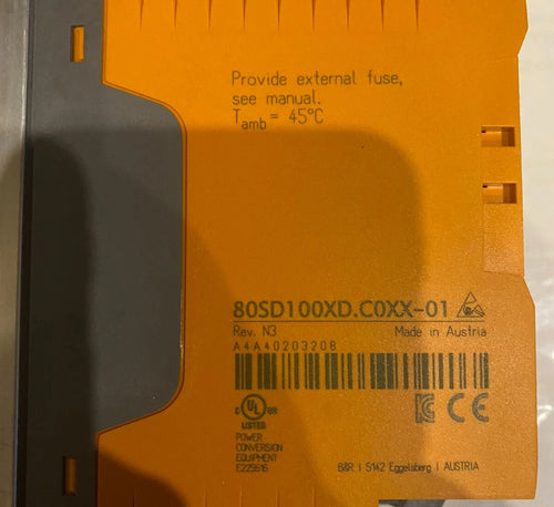 B&R 80SD100XD.C0XX-01 ACOPOSmicro Variador paso a paso – 18-80 VCC – Rev. N3