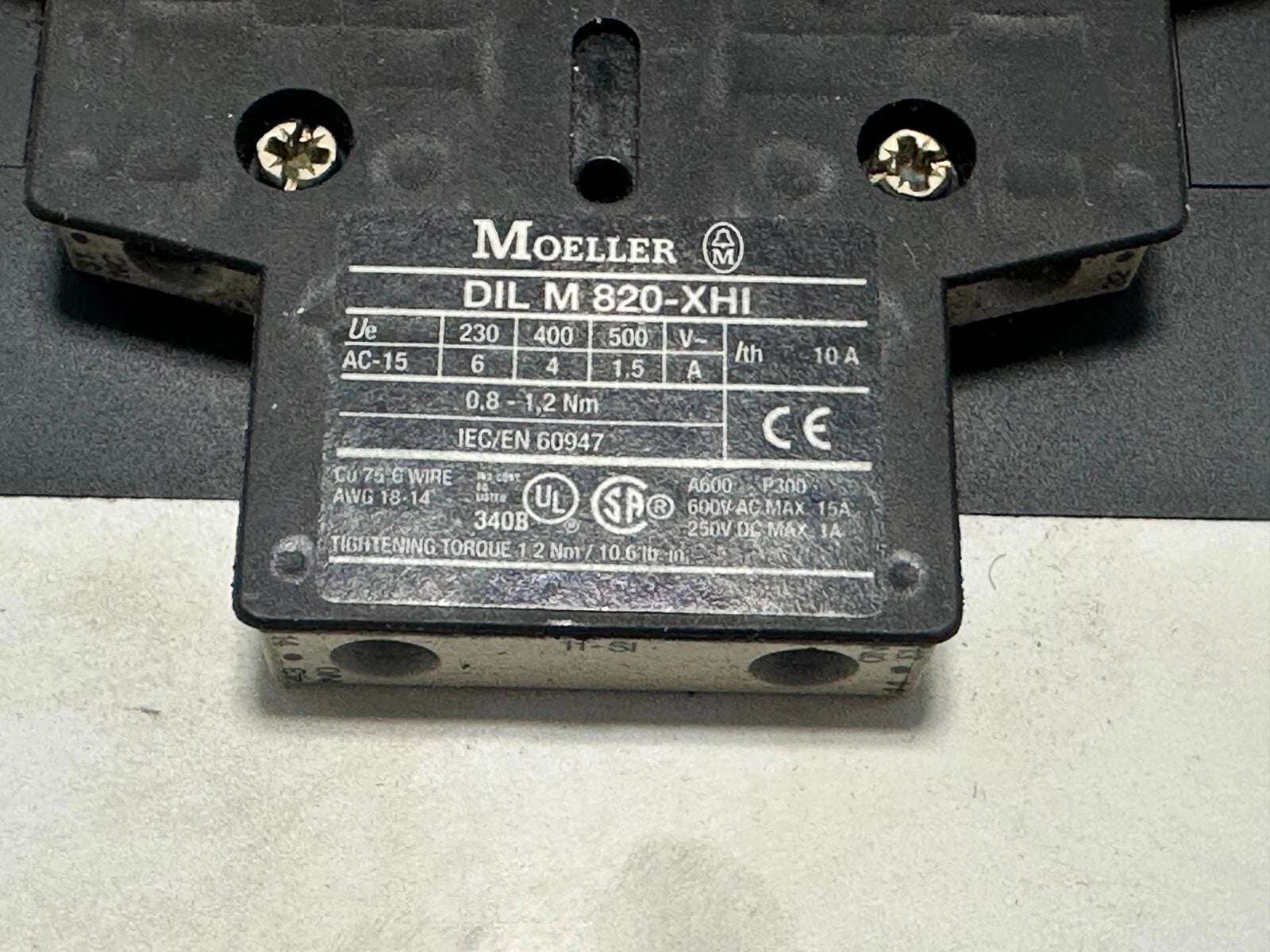 Moeller DILM185/22 (RAC500) Power Contactor – 185A AC-3, 3-Pole, IEC/EN 60947
